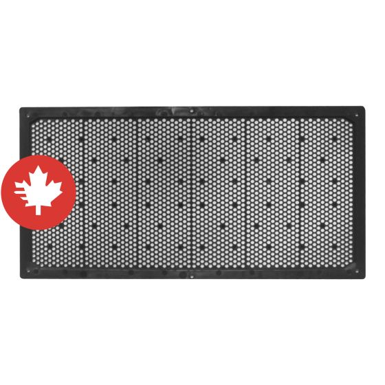 Évent de soffite, noir, 16" x 8"