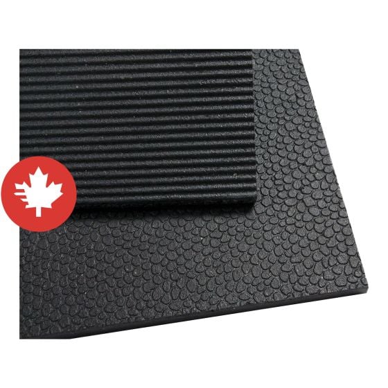 Rubber Mat – Ameba – Black - 3’ x 4’ x 1/2"