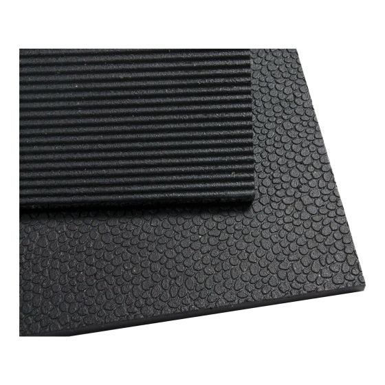 Rubber Mat – Ameba – Black - 3’ x 4’ x 1/2"