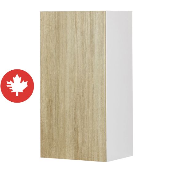 Caisson supérieur 1 porte, Beauté Naturelle, bois, 15" x 30" x 12 1/2"