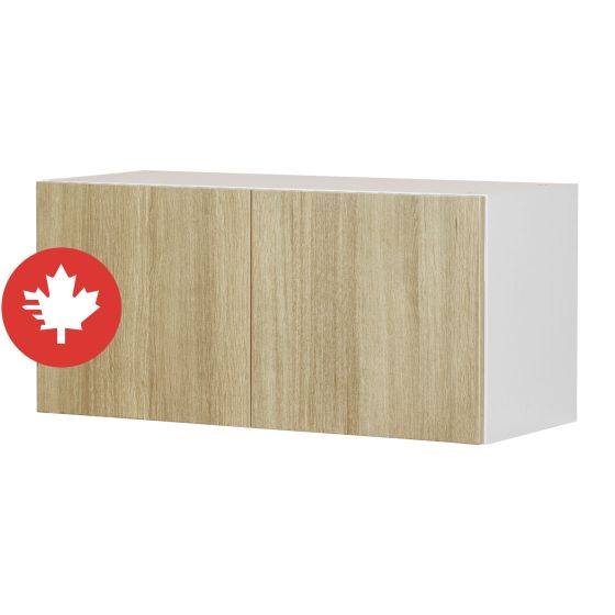 Caisson supérieur de frigo 2 portes, Beauté Naturelle, bois, 30" x 14" x 12 1/2"