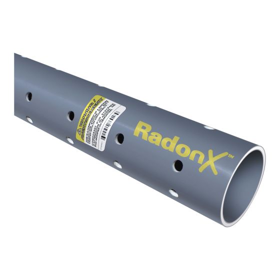 Tuyau RadonX, perforé, PVC, SGV, 4" x 10'