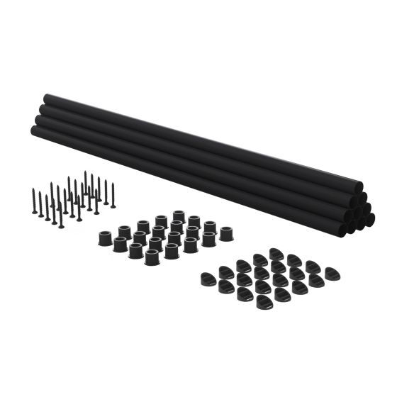 Balustre rond en fer, noir, 26", 10/pqt