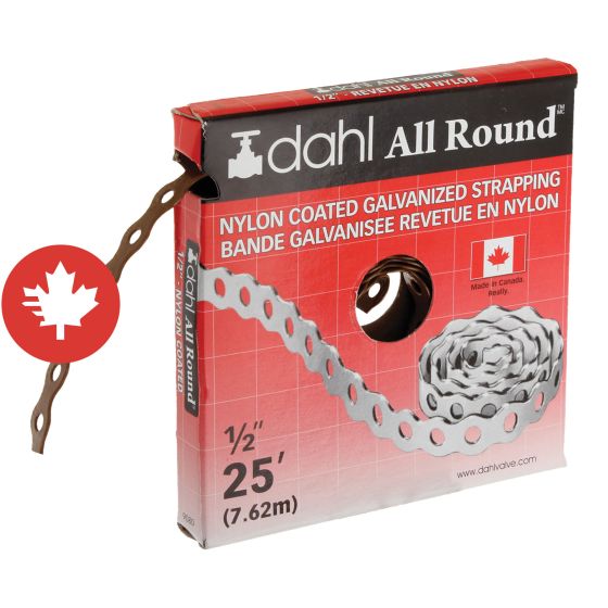 Feuillard enduit, nylon, 1/2" x 25'