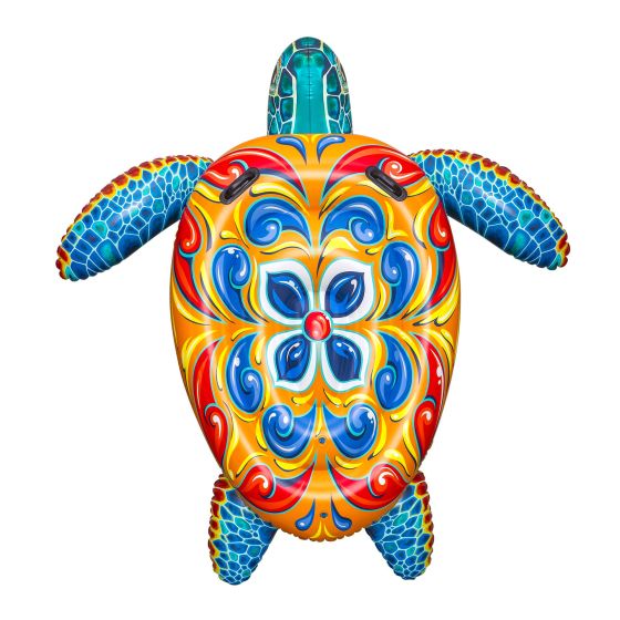 Tortue gonflable à chevaucher pour piscine, 6’ x 68"
