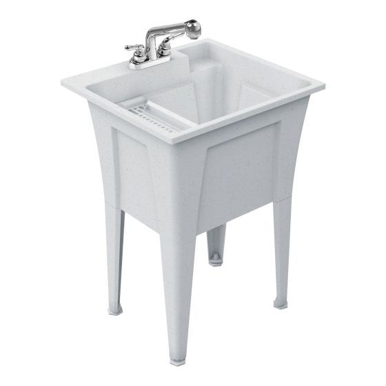 Nova Sink with Chrome Faucet - 2 Handles - Granite