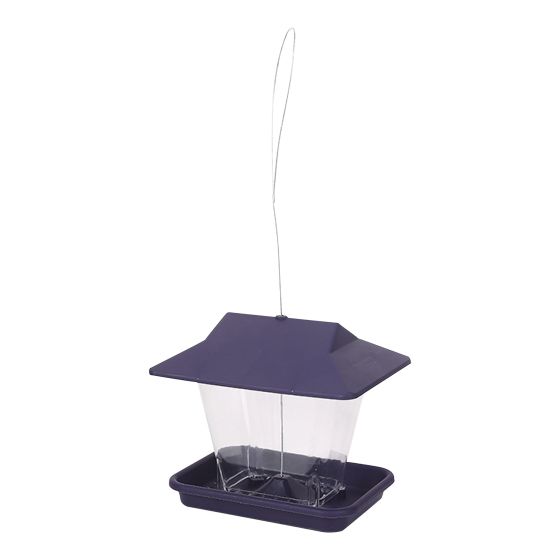 Mangeoire à oiseaux, Ranch, mauve, 19,5 x 14,5 x 18 cm