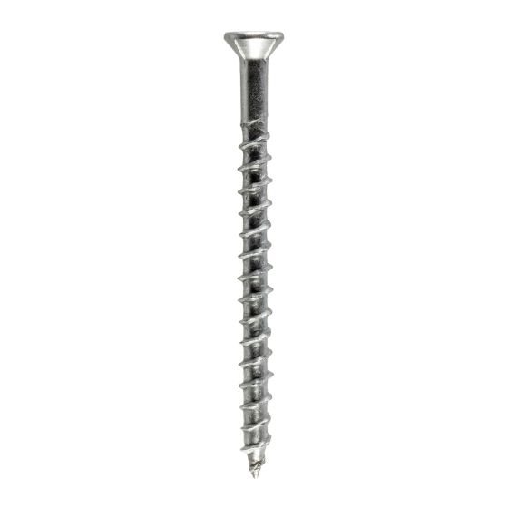 Vis pour bois traité, tête plate, acier inoxydable, #10 x 2 1/2", 12/pqt