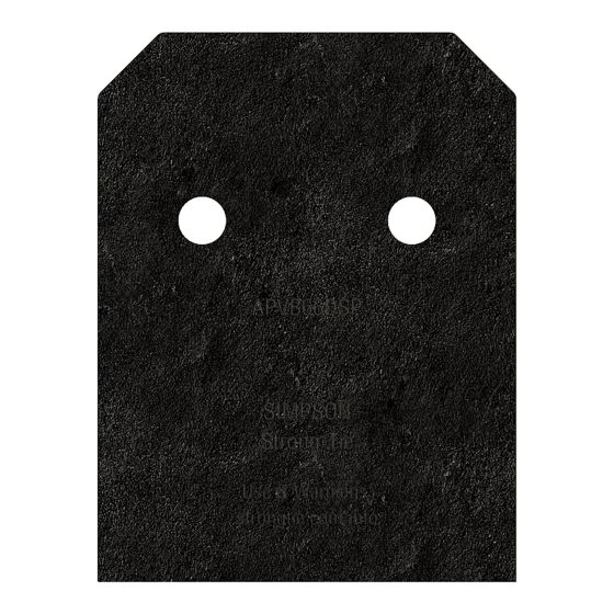 ZMAX Decorative Post Plate - OA AV - Black - 6" - 2/pkg