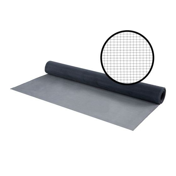 Moustiquaire en aluminium, noir, 30" x 84"