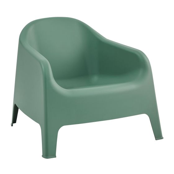 Chaise en plastique empilable, sauge