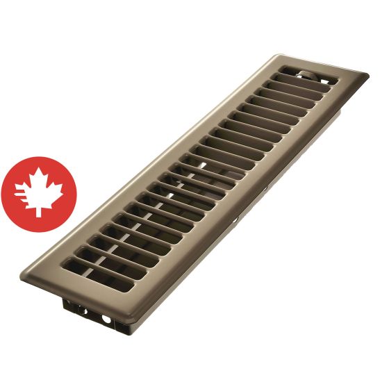 Floor Register - Chocolate - 2 1/4" x 12"