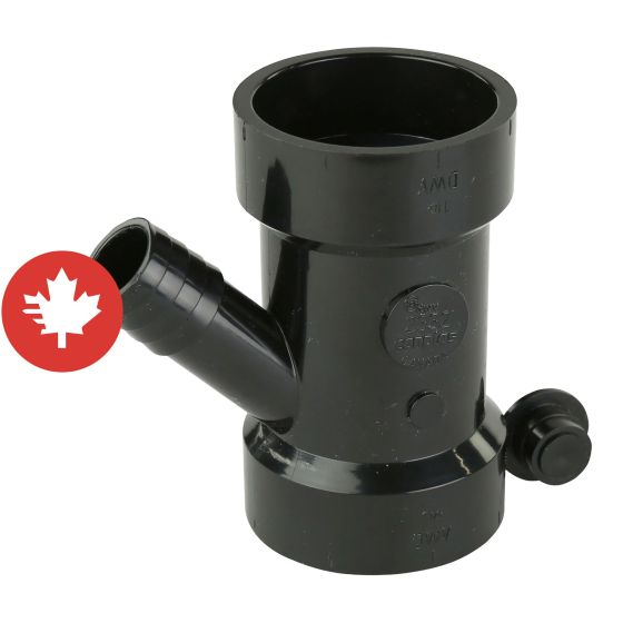 Dishwasher WYE – ABS-DWV – Hub - Black - 1 1/2" x 3/4"