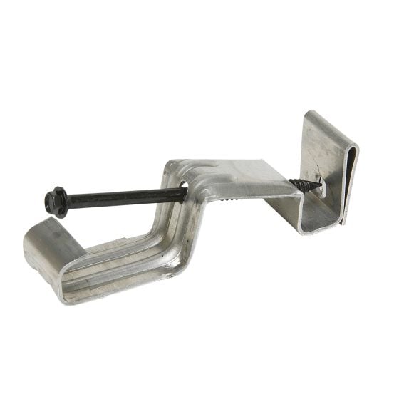 Attache gouttière caché, avec vis, aluminium