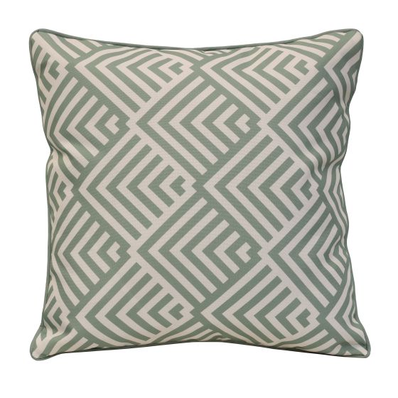 Outdoor Cushion - Sage - Geo - 18" x 18"