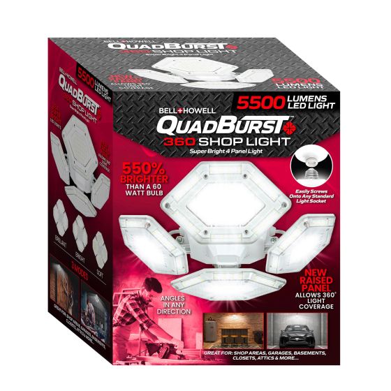 Lumière de garage Quad Burst, 5500 Lumens, LED, 4 Panels de BELL ...
