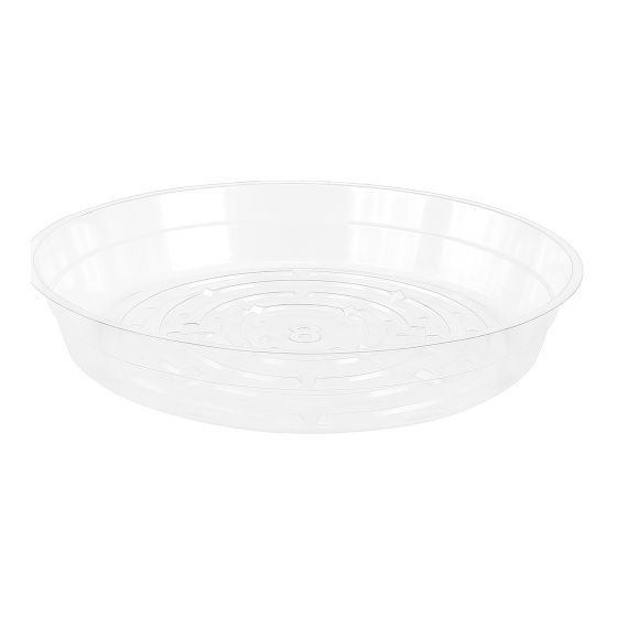 Soucoupe à plantes en plastique transparent, 8"