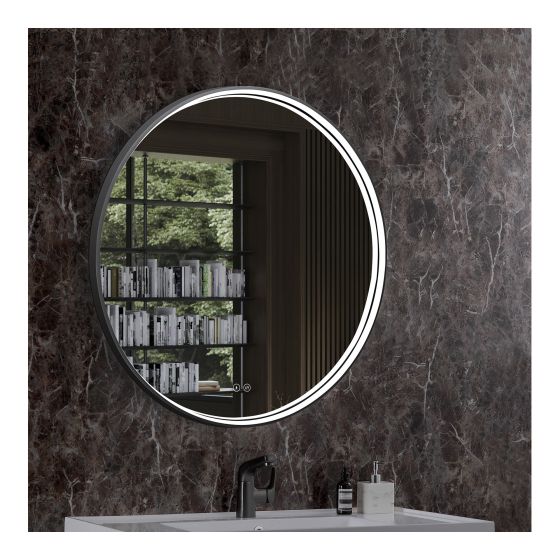 Miror - LED – Round – Aluminum Frame – Black – 31.5"