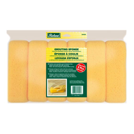 Grouting Sponge - 8" x 5" x 2" - 6/pqt