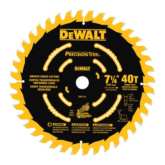 Miter Saw Blade – Precision Cut - 7 1/4”