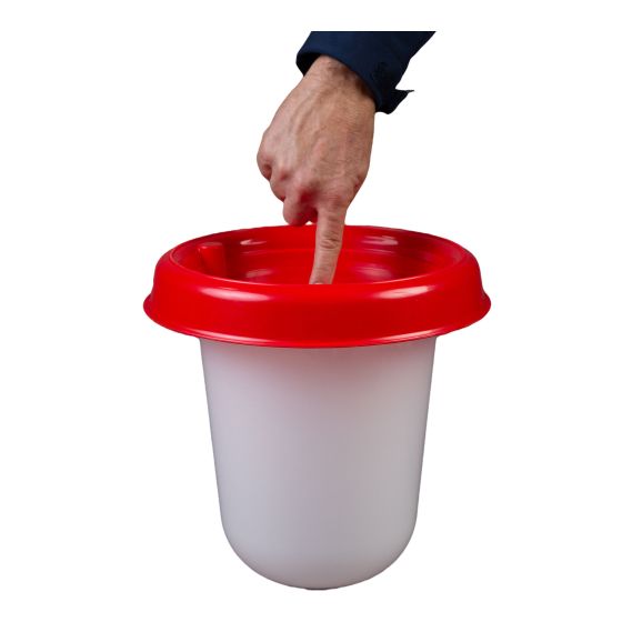 Abreuvoir à volailles, super éco, rouge/blanc, 8 L