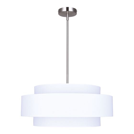 Luminaire suspendu Abajuro, 22", blanc