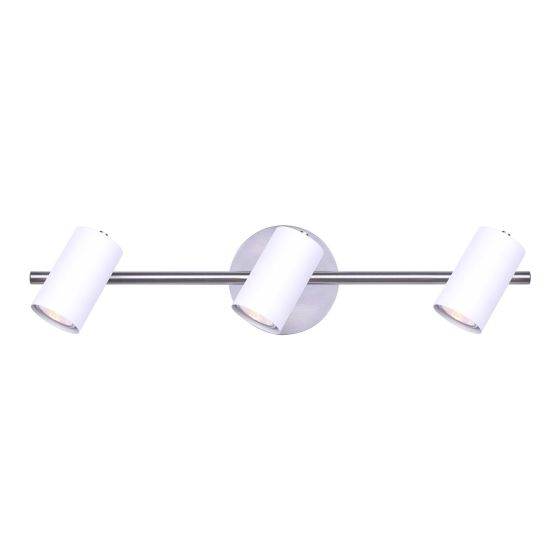 Rail Kardey, 3 lumières, 23", noir-nickel brossé