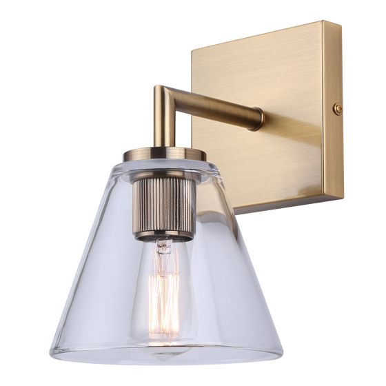 Vanity Wall Light – 1 Bulb – Zefyra – Gold – 6 1/2"