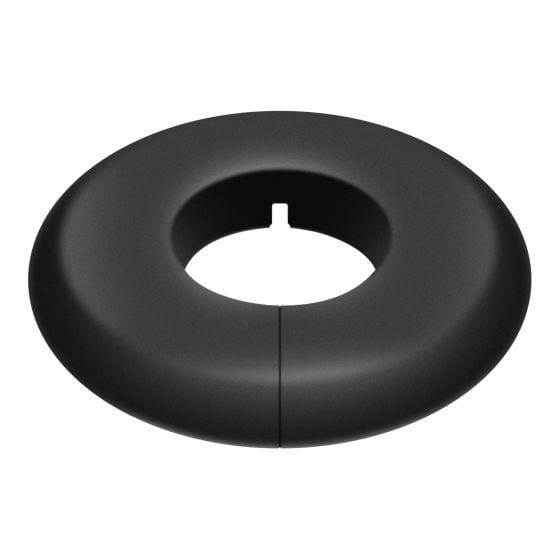 Split Pipe Flange, Matte Black