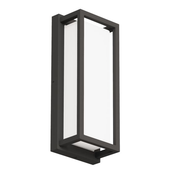 Appliqué mural d’extérieur, Lunox, noir, 12"