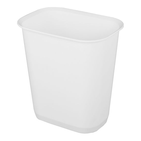 Corbeille à papier, rectangulaire, blanc, 11 5/8" x 8 1/8" x 12 3/8", 11,4 l