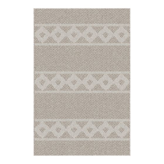 Tapis Dahlia, motif géométrique, 24" x 36", beige