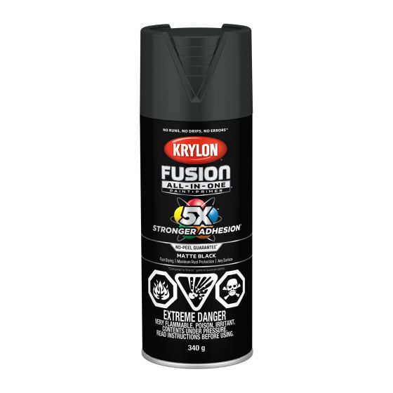 All-In-One Protective Spray Paint - Fusion - Matte Black - 340 g
