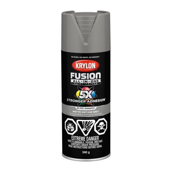 All-In-One Protective Spray Paint - Fusion - Vintage Matte Grey - 340 g