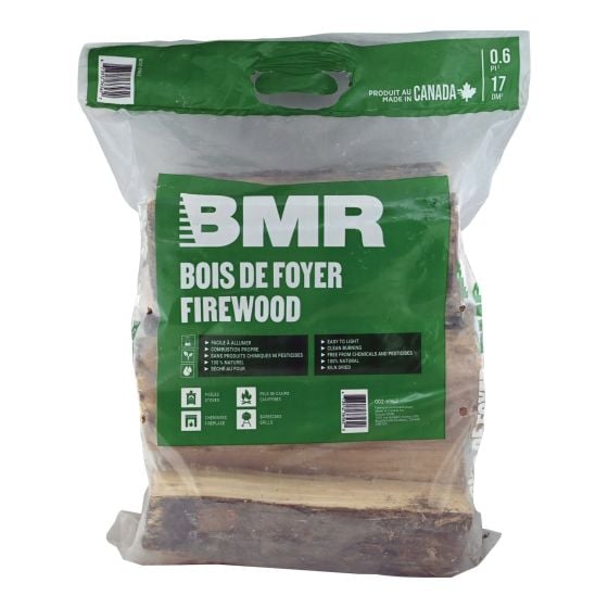 Bois de chauffage, bois franc séché au four, 0,6 pi³