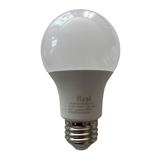LED A19 Bulb – Non-Dimmable – 8.5 W – Daylight – 12/Pkg