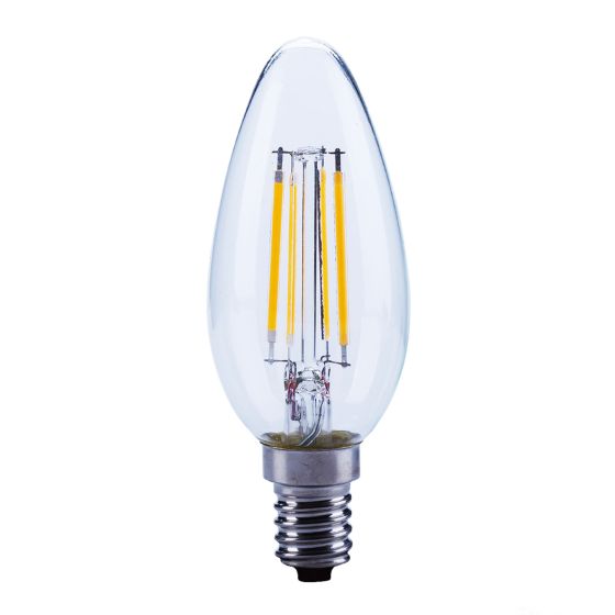 LED Light Bulbs, C Type, Soft White, 4.5W, 2/Pkg