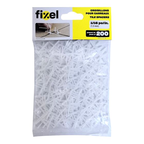 Tile Spacers - 1/16" - Polypropylene - 200/Pkg