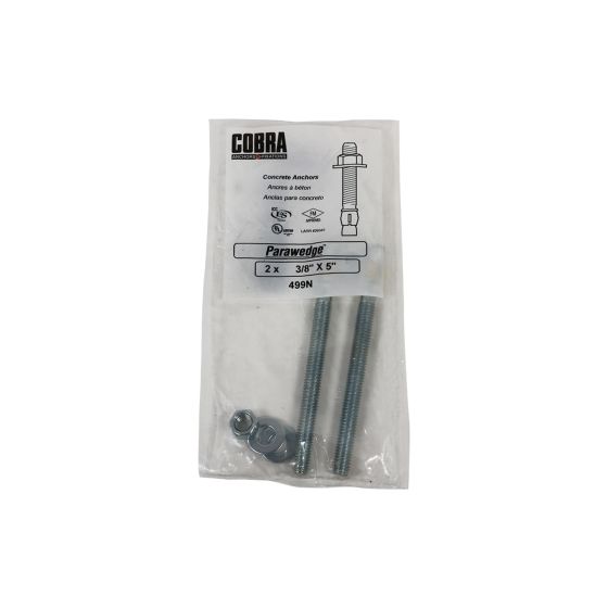 Parawedge™ Concrete Anchors, Zinc-Plated, 3/8 x 5-in, 2/Pkg