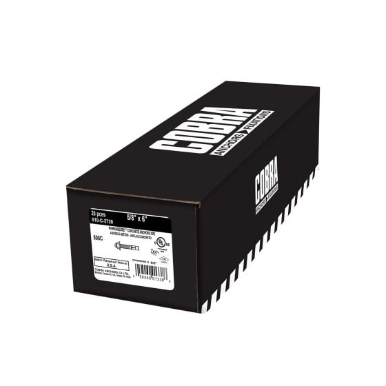 Parawedge™ Concrete Anchors, Zinc-Plated, 5/8 x 6-in, 20/Pkg