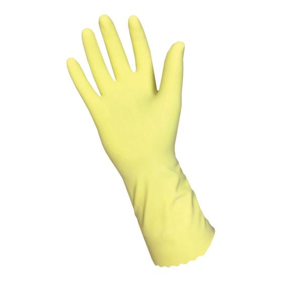 Cleaning Gloves – Lined Latex – Size XL – Yellow