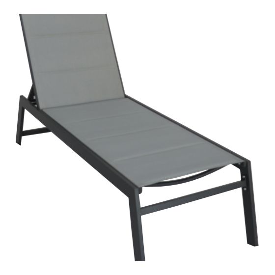 Padded Lounger - Grey