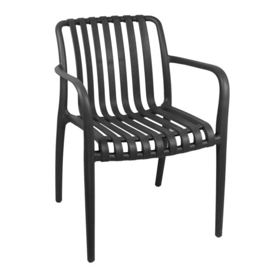 Plastic Patio Chair - Black