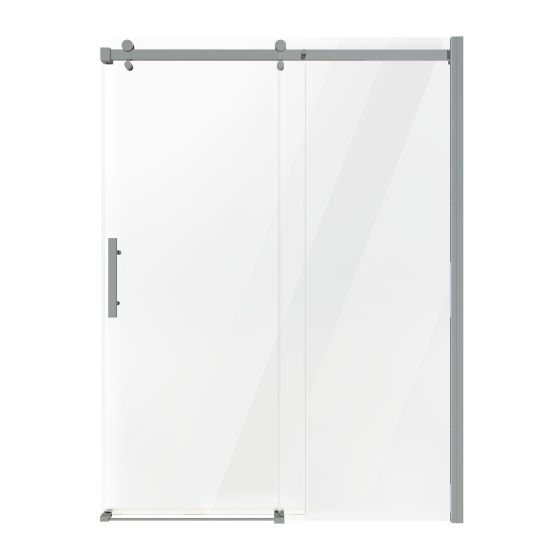 Porte de douche coulissante Inspiration, 60", verre clair, cadre chrome