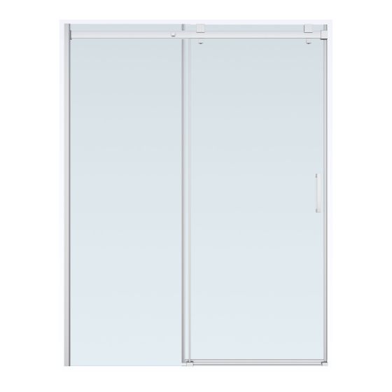 Porte de douche coulissante sans cadre, 48" x 78", fini chrome