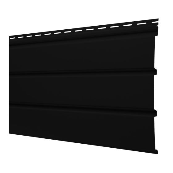 Soffite en vinyle Atika, T4 plein, 150" x 12", noir