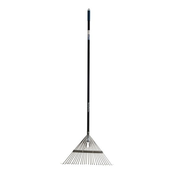Leaf Rake - 24 Steel Tines - 65" Fibreglass Handle