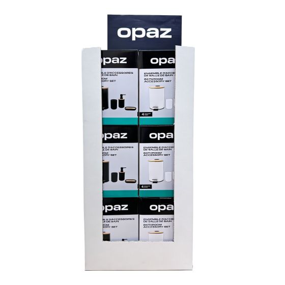 OPAZ Bathroom Accessory Display - 12 × 4-Pc Sets