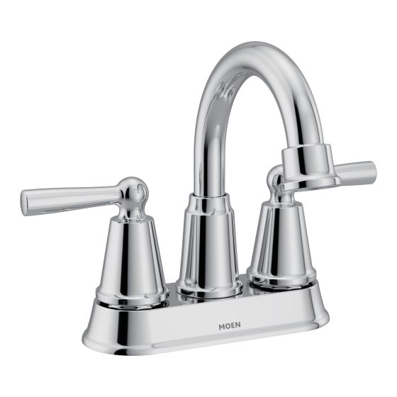 Caldwell Bathroom Faucet - 2 Handles, 4" Centerset - Polished Chrome
