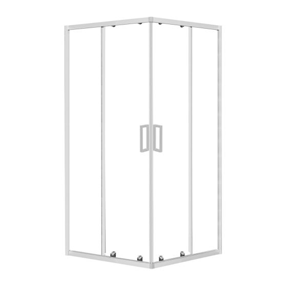 Porte de douche coulissante, 36" x 36", chrome
